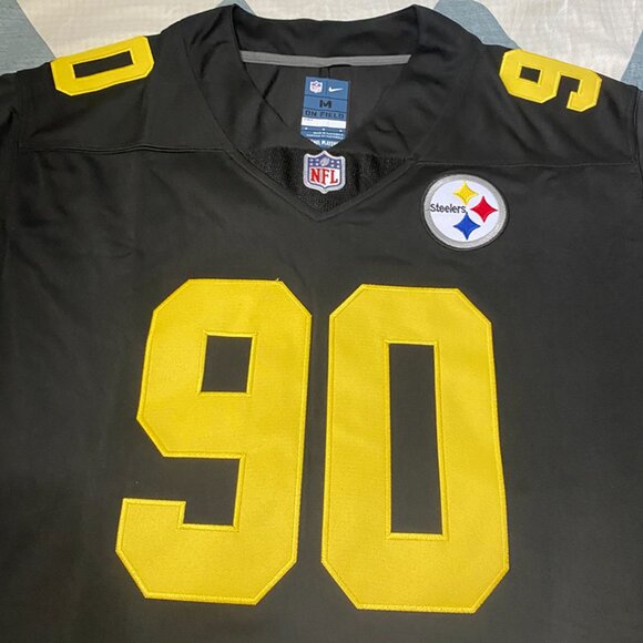Stitched Pittsburgh Steelers TJ Watt Jersey Black #90 - Picture 2 of 9